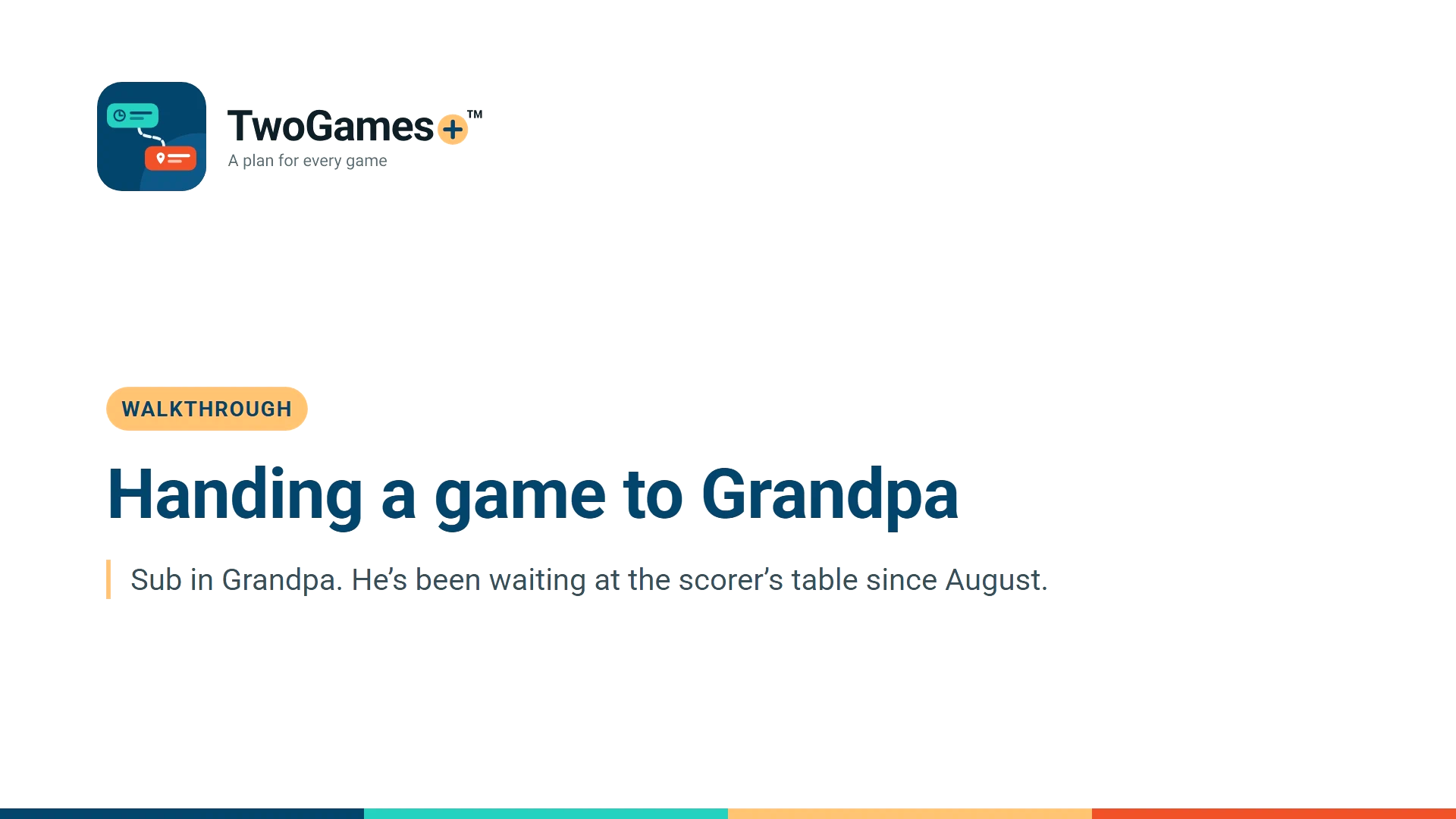 A still from the video Handing a game to Grandpa