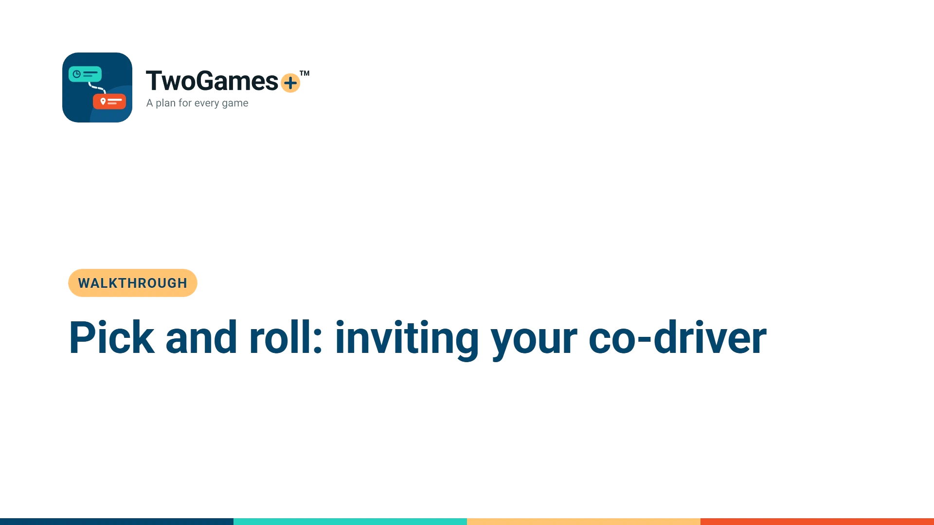 A still from the video Pick and roll: inviting your co-driver