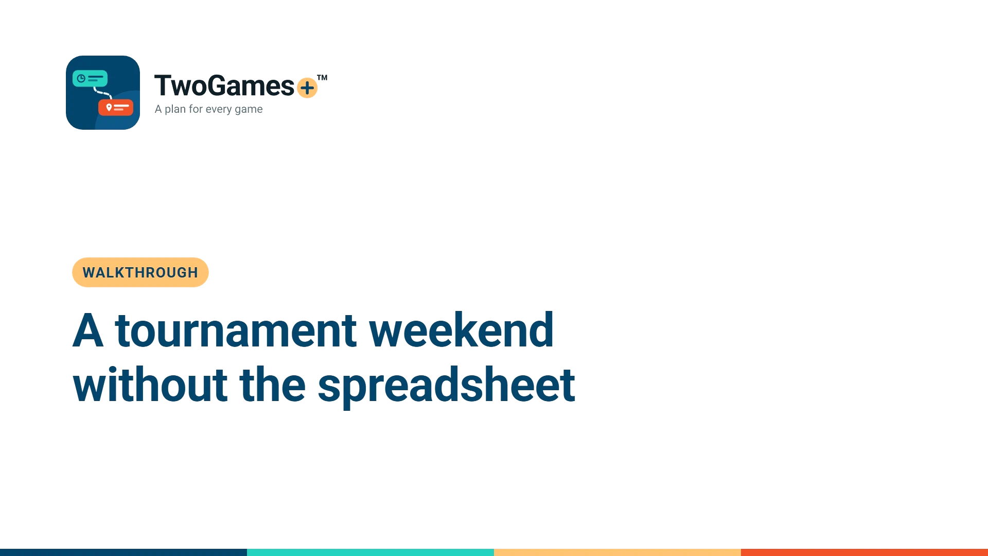 A still from the video A tournament weekend without the spreadsheet
